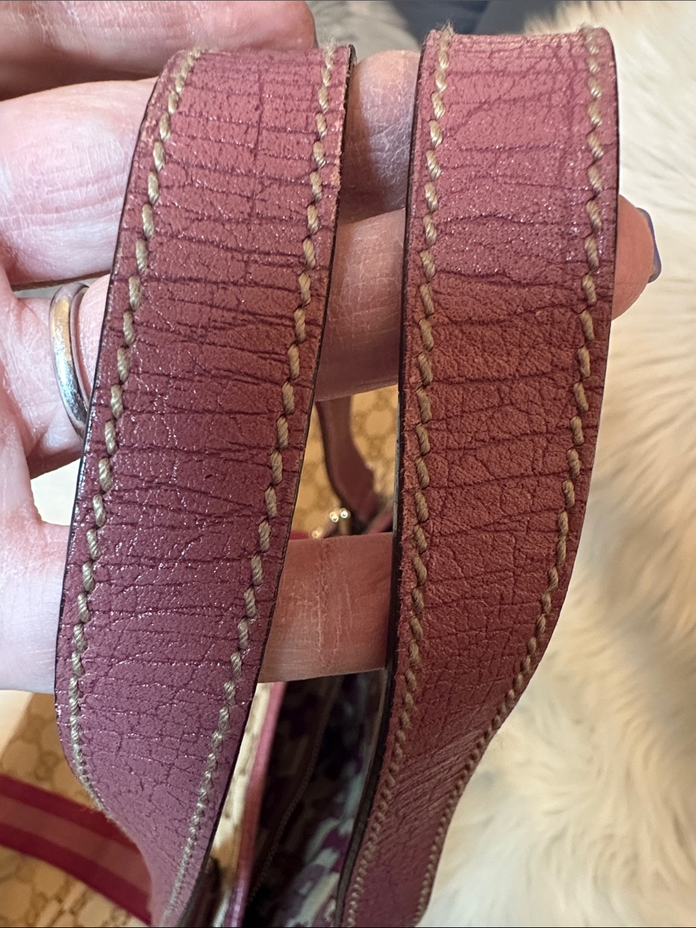 EUC GUCCI JOLICOEUR Pink & GG Canvas Tote Cert of Auth included. She’s a beauty - Picture 13 of 16